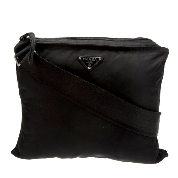 Prada Handbags - Vintage PRADA Vela Flat Messenger Bag Black Nylon - Great Condition